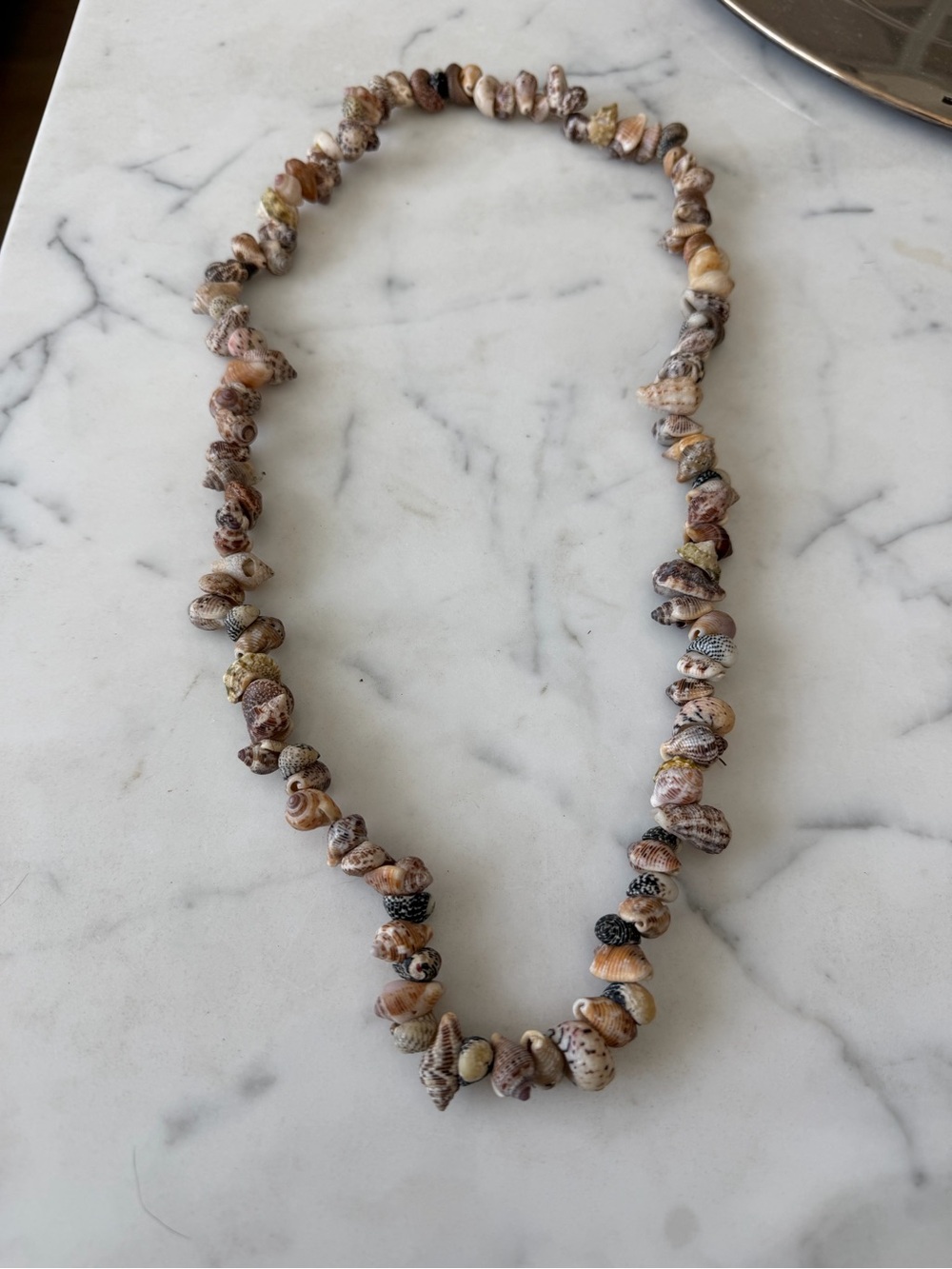 Sea Shell Bead Necklace - Natural Multicolor
